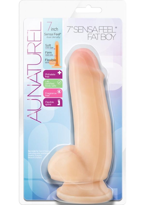 Au Naturel Sensa Feel Fat Boy Dildo 7in - Vanilla