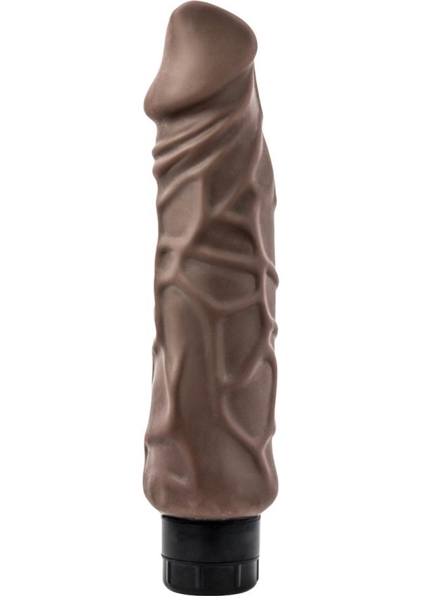 Au Naturel Home Wrecker Vibrating Dildo 9.5in - Chocolate