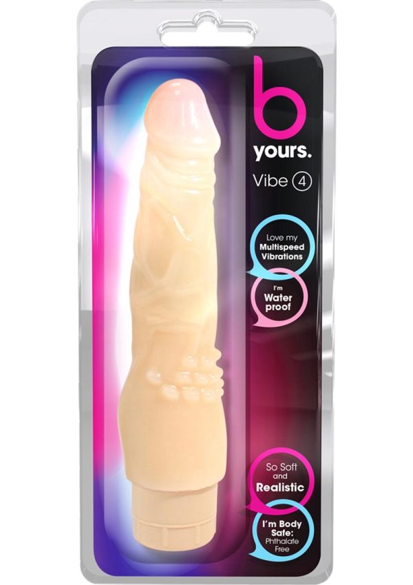 Dr. Skin Silver Collection Cock Vibe 4 Vibrating Dildo 8in - Vanilla