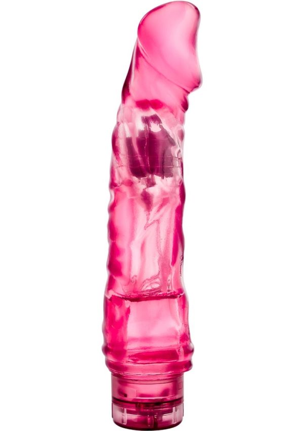 B Yours Vibe 6 Vibrating Dildo 9in - Pink