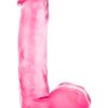 B Yours Sweet N` Hard 1 Dildo with Balls 7in - Pink