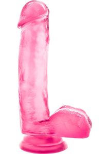 B Yours Sweet N` Hard 1 Dildo with Balls 7in - Pink