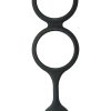 My Cock Ring Scrotum Ring with Weighted Ball Banger Silicone Cock Ring - Black