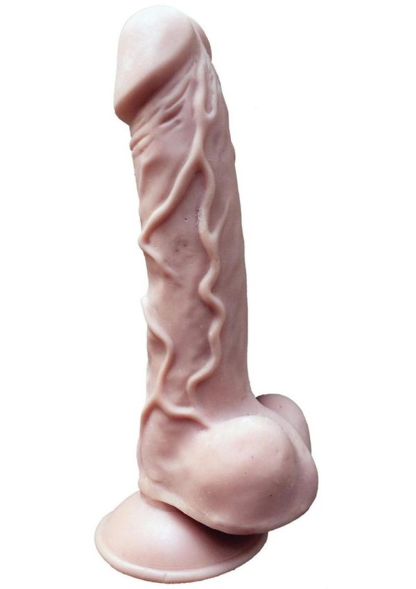 Hard Drive Skinsations Realistic Silicone Dildo 8in - Vanilla