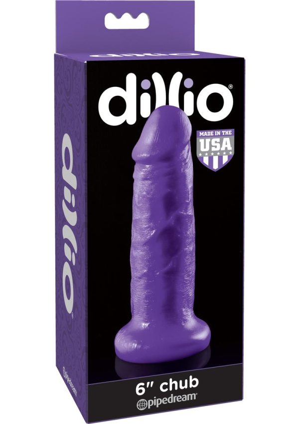 Dillio Chub Dildo 6in - Purple