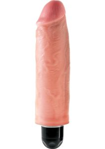 King Cock Vibrating Stiffy Dildo 6in - Vanilla