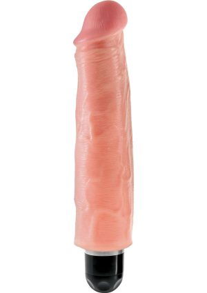 King Cock Vibrating Stiffy Dildo 7in - Vanilla