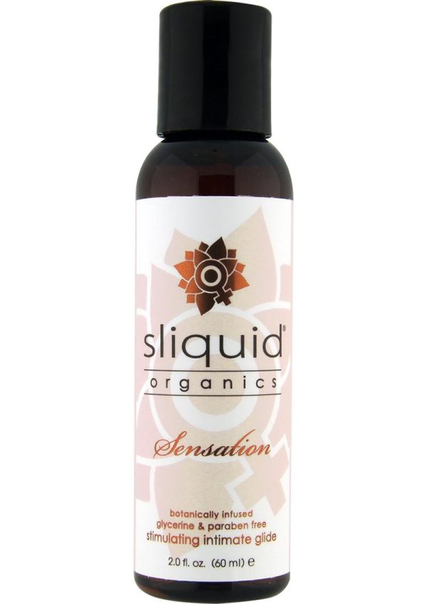 Sliquid Organics Sensations Botanically Infused Stimulating Intimate Glide Lubricant 2oz