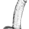 Naturally Yours Ding Dong Dildo with Balls 5.5in - Clear