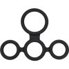 Big Man`s Spreader Silicone Cock Ring - Black