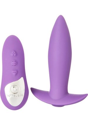 Nu Sensuelle Remote Control Mini-Plug Rechargeable Silicone Vibrating Plug - Purple