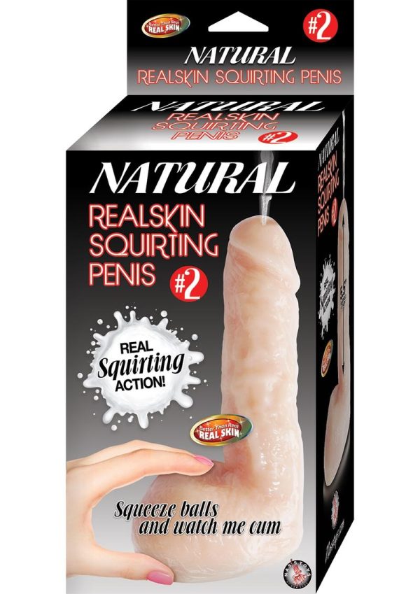 Natural Realskin Squirting Penis #2 Dildo - Vanilla