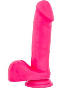 Ruse Big Poppa Silicone Dildo 7.75in - Hot Pink