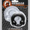 Oxballs Ultraballs Cock Ring Set (2 pack)- Black and Clear