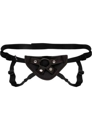 Lux Fetish Neoprene Strap-On Harness - Black