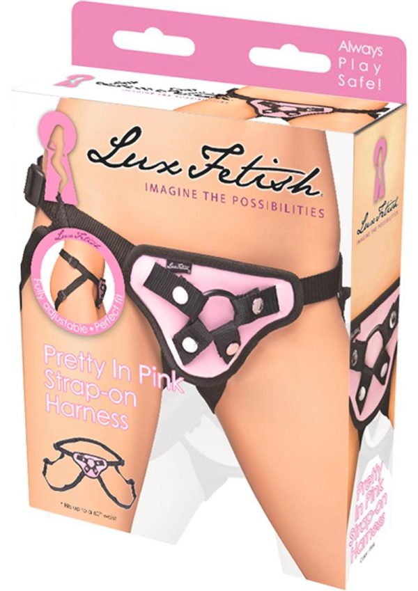 Lux Fetish Pretty In Pink Strap-On Harness Adjustable