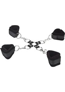 Lux Fetish Hogtie Set (5 piece set) - Black