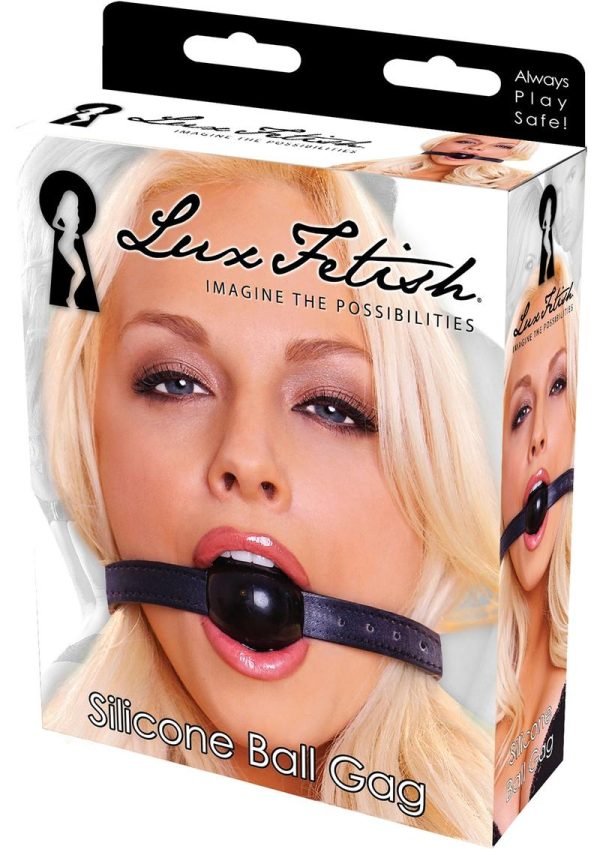 Lux Fetish Silicone Ball Gag - Black