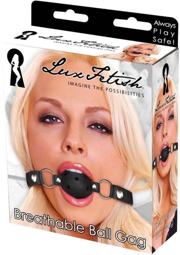 Lux Fetish Breathable Ball Gag - Black