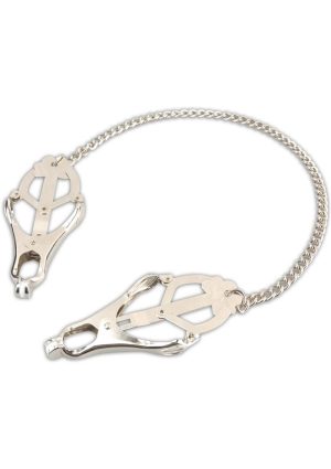 Lux Fetish Japanese Clover Steel Nipple Clamps Adjustable