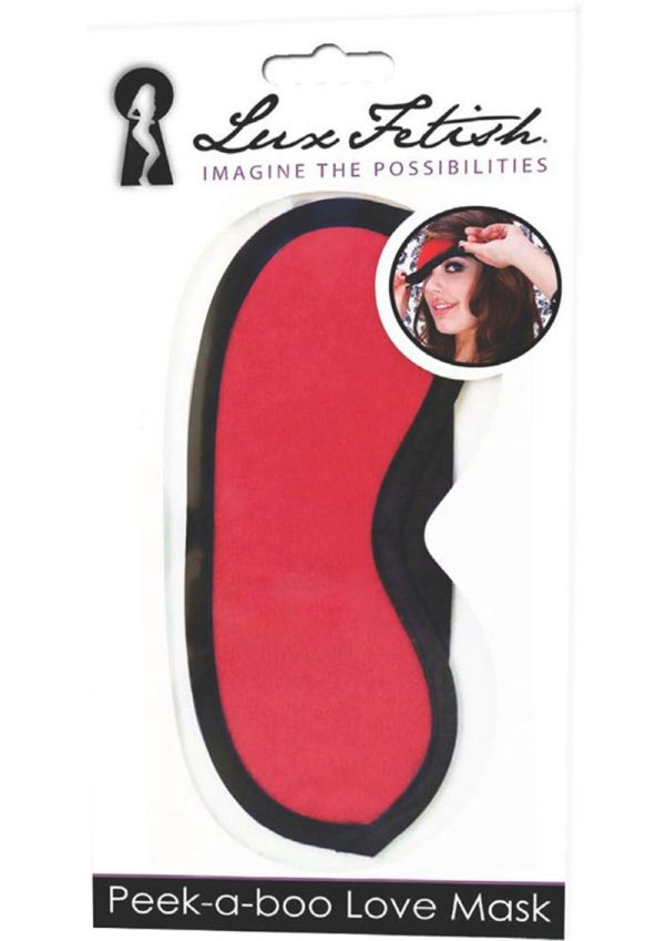 Lux Fetish Peek-A-Boo Love Mask - Red