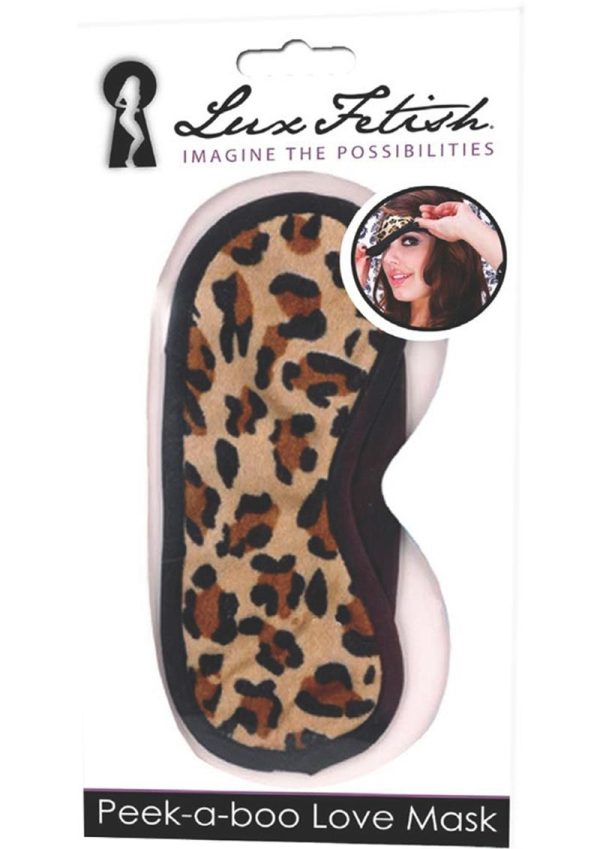 Lux Fetish Peek-A-Boo Love Mask - Leopard