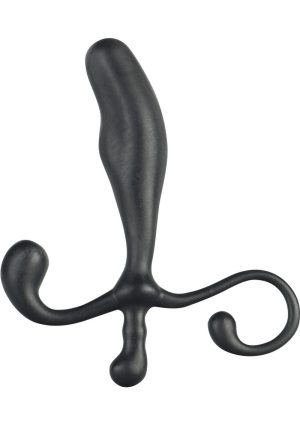 Blue Line Prostate Gear Male P-Spot Massager 5in- Black