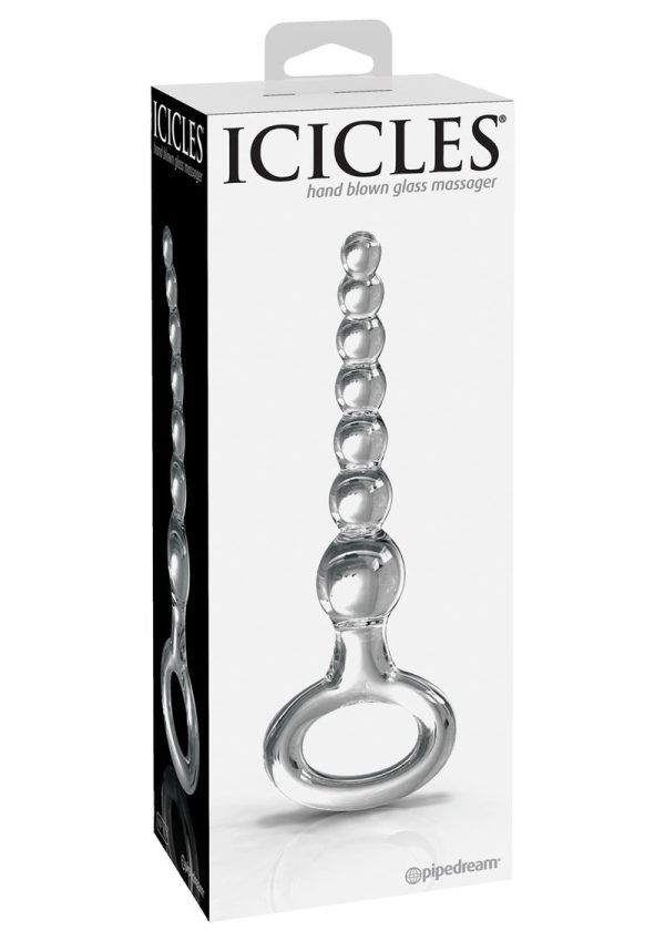 Icicles No 67 Beaded Glass Anal Probe - Clear