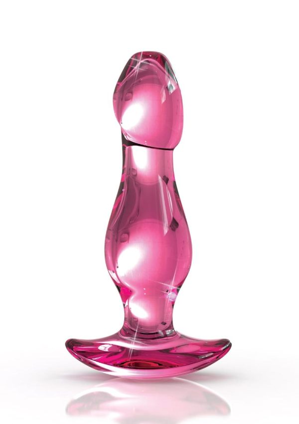 Icicles No 73 Beaded Glass Anal Plug - Pink