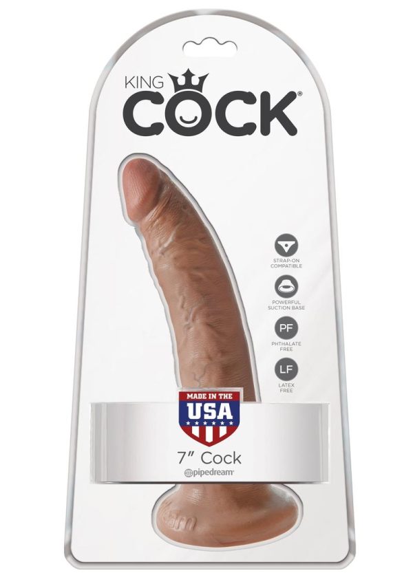 King Cock Dildo 7in - Caramel