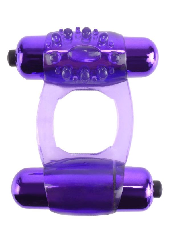 Fantasy C-Ringz Duo-Vibrating Super Cock Ring with Bullet - Purple