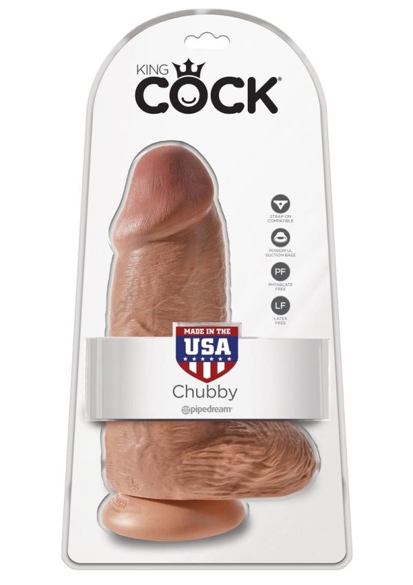 King Cock Chubby Dildo 9in - Caramel