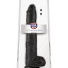 King Cock Dildo with Balls 14in - Black