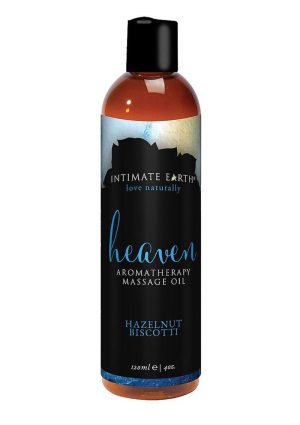 Intimate Earth Heaven Aromatherapy Massage Oil Hazelnut Biscotti 4oz