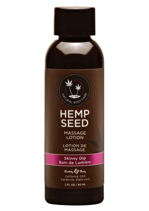 Earthly Body Hemp Seed Massage Lotion Skinny Dip 2oz