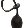 Silicone Weighted Lasso Cock Ring - Black