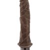 Dr. Skin Silver Collection Cock Vibe 8 Vibrating Dildo 9.75in - Chocolate