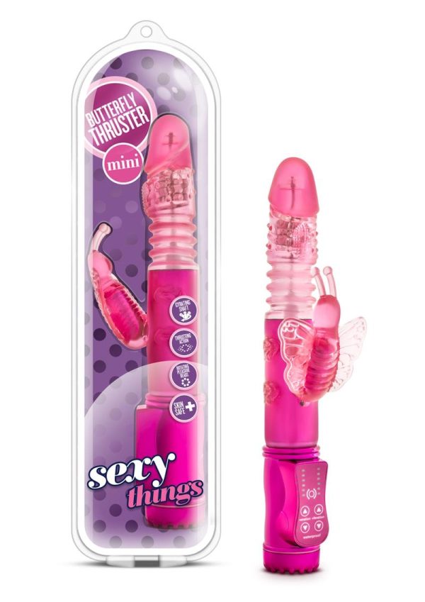 Sexy Things Butterfly Thruster Mini Rabbit Vibrator - Fuchsia