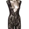 Scandal Lace Body Suit - Black