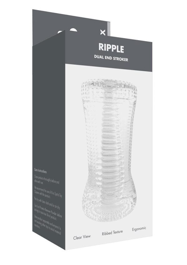 ME YOU US Ripple Dual End Stroker Masturbator - Clear