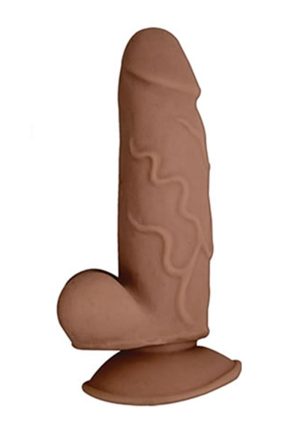 Realcocks Dual Layered #1 Bendable Dildo 5.5in - Caramel