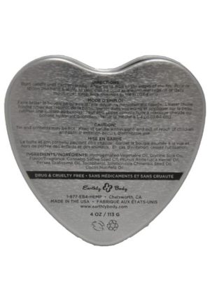 Earthly Body Heart-Shaped Hemp Seed Edible Massage Candle Banana 4oz