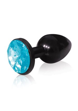 The 9`s - The Silver Starter Bejeweled Annodized Stainless Steel Plug - Aqua