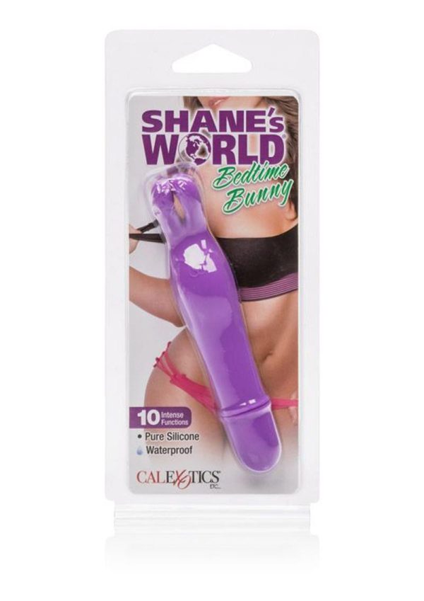 Shane`s World Bedtime Bunny Silicone Vibrator Waterproof 4.25in - Purple