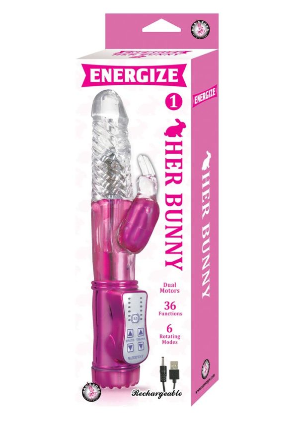 Energize Her Bunny 1 Dual Motors Rechargeable Rabbit Vibrator -Pink