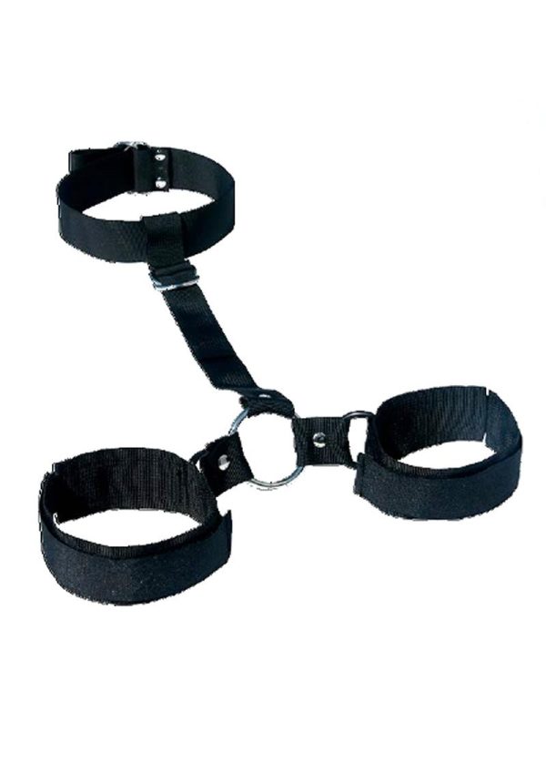 Sex and Mischief Shadow Neck and Wrist Restraint - Black