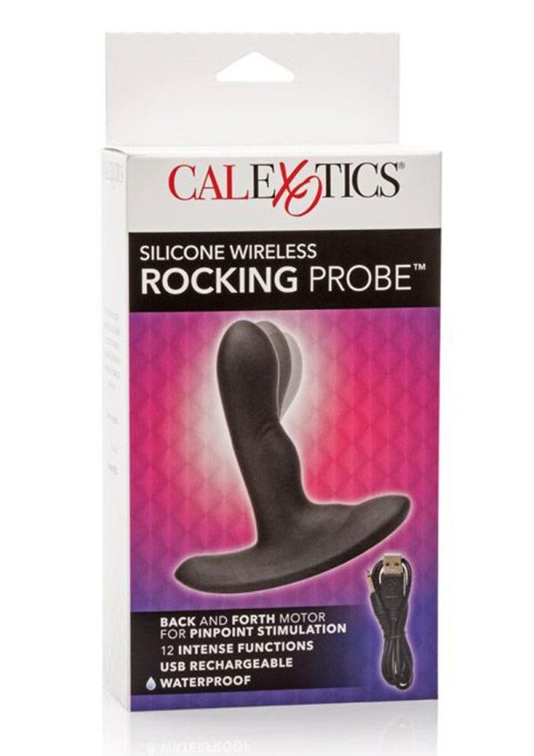 Silicone Wireless Rocking Probe USB Rechargeable Waterproof 3.5in - Black