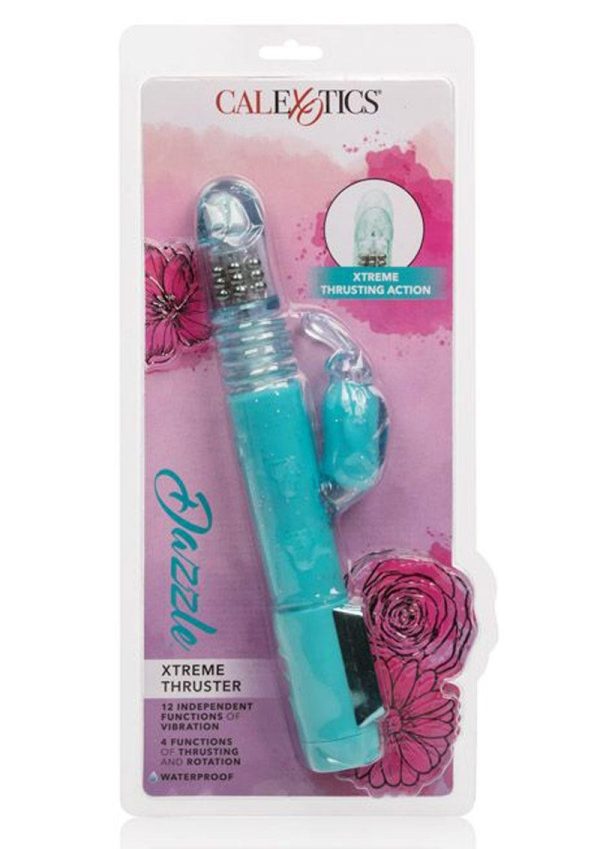 Dazzle Xtreme Thruster Beaded Rabbit Vibrator Waterproof Blue