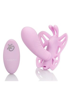 Venus Butterfly Venus G  Silicone Rechargeable Strap-On with Remote Control - Pink