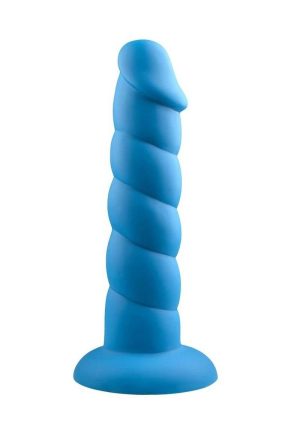 Suga` Daddy Silicone Dildo 8in - Blue